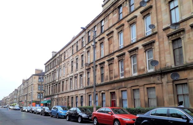 Allison Street in Govanhill, densely-populated, tenement city